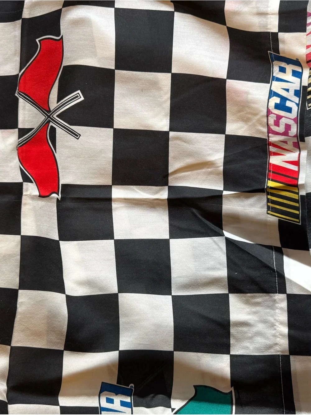 Nascar Checkered Racing Flag Curtain Panels